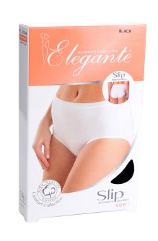 Трусы-слипы женские Elegante EL 2016 Slip High, Black, размер XL