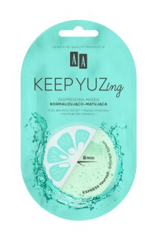 Нормализующая и матирующая экспресс-маска для лица AA Cosmetics KEEP YUZing, 7 мл