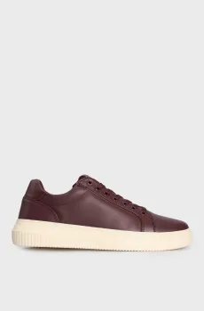 Мужские бордовые кожаные сникерсы CHUNKY CUPSOLE CLEAN LOW Бордовый 40 Calvin Klein YM0YM01124