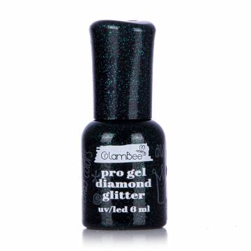 Гель-лак для ногтей GlamBee ProGel Diamond Glitter 124, 6 мл Гель-лак для ногтей GlamBee ProGel Diamond Glitter 124, 6 мл