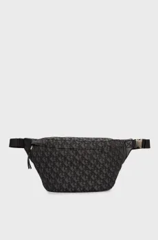 Мужская черная поясная сумка с узором SLOUCHED OVERSIZED WAISTBAG Черный ONESIZE Calvin Klein LV04G3098G