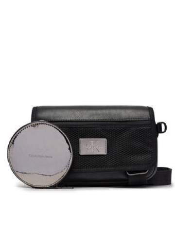 Calvin Klein Jeans Плоска сумка Tagged Flap Camera Bag22 K50K511386 Чорний Calvin Klein Jeans Плоска сумка Tagged Flap Camera Bag22 K50K511386 Чорний