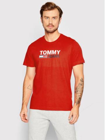 Tommy Jeans Футболка Corp Logo DM0DM15379 Червоний Regular Fit Tommy Jeans Футболка Corp Logo DM0DM15379 Червоний Regular Fit