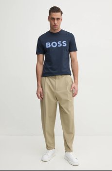 Хлопковая футболка BOSS BOSS CASUAL Thinking 1