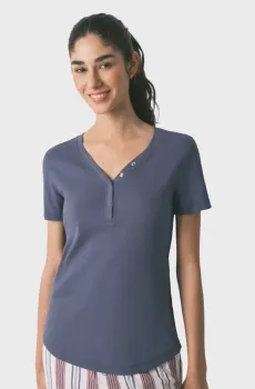 Женское синее поло Синий XL womensecret 3273284