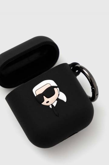 Чехол на airpods Karl Lagerfeld AirPods 1/2 cover цвет чёрный Чехол на airpods Karl Lagerfeld AirPods 1/2 cover цвет чёрный