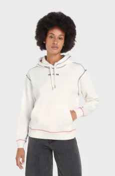 Женское белое худи MDRN REG GBL STP Белый L Tommy Hilfiger WW0WW42424