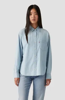 Женская голубая рубашка Голубой L Levi’s® 001HM;0000