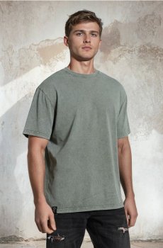 Бавовняна футболка з вареним ефектом - other