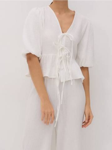 Reserved - LADIES` BLOUSE - білий - VA324-00X Reserved - LADIES` BLOUSE - білий - VA324-00X