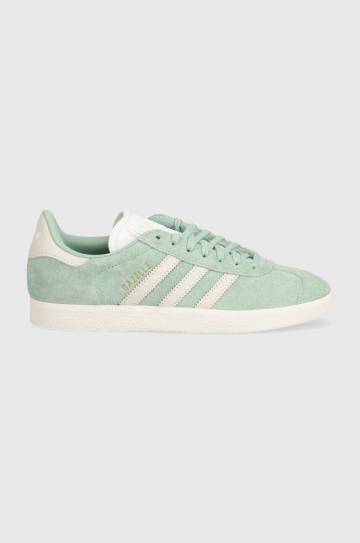 Кожаные кроссовки adidas Originals Gazelle цвет зелёный IG4393 Кожаные кроссовки adidas Originals Gazelle цвет зелёный IG4393