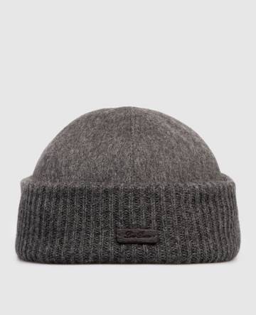 Серая шапка-бини Cash из кашемира