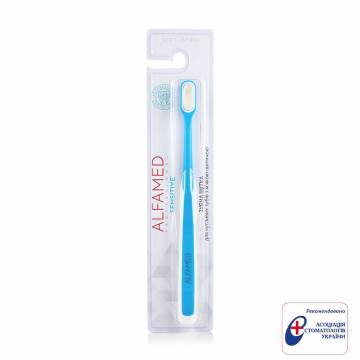 Зубная щетка Alfamed Professional Sensitive мягкой жесткости, синяя, 1 шт Зубная щетка Alfamed Professional Sensitive мягкой жесткости, синяя, 1 шт