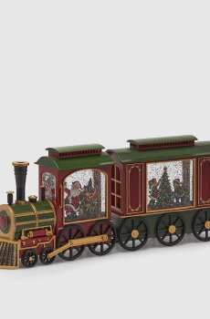 Декоративный рождественский шар в виде поезда