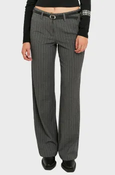 Женские темно-серые брюки в полоску Серый 36 Tally Weijl SPAPEMILA2