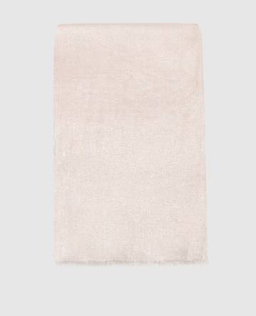 Бежевый палантин с кашемиром и шелком