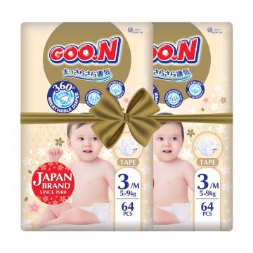 Подгузники Goo.N Premium Soft размер M (5-9 кг), 2*64 шт Подгузники Goo.N Premium Soft размер M (5-9 кг), 2*64 шт