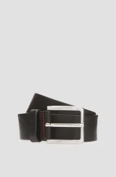 Мужской черный кожаный ремень Черный 95 HUGO 50385724;001