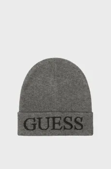 Мужская серая шапка Серый L Guess AM8858.WOL01;GRY