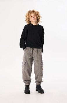 Reserved - BOYS` TROUSERS - темно-сірий - 614KU-90X