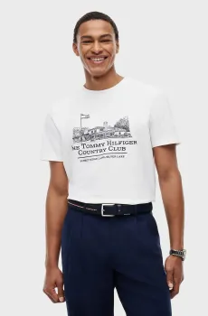 Мужская белая футболка COUNTRY CLUB Белый S Tommy Hilfiger MW0MW42390