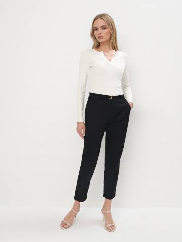 Mohito - Штани-чиноси slim fit із ременем - чорний - 32 Mohito - Штани-чиноси slim fit із ременем - чорний - 32