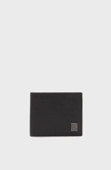 Мужской черный кожаный кошелек EMBLEM Черный ONESIZE Calvin Klein LV04D1167G