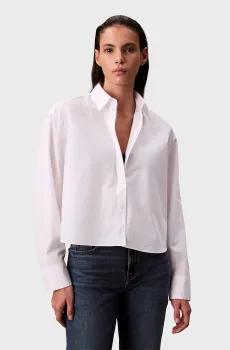 Женская белая рубашка SOLID BOXY Белый XXS Calvin Klein Jeans LV047C141G