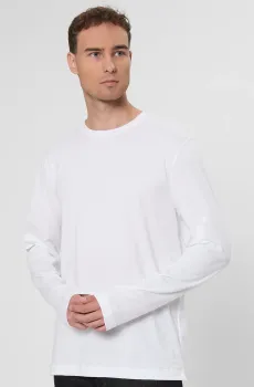 Мужской белый лонгслив Белый L BOSS 50552319;100