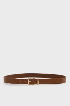 Женский рыжий кожаный ремень SQUARE 2.5 Рыжий 75 Tommy Hilfiger AW0AW18692