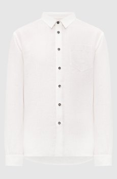 Белая рубашка из льна