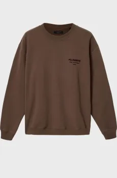 Мужской коричневый свитшот XANDER Коричневый S AllSaints M001NE