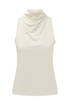White Cowl Neck Top