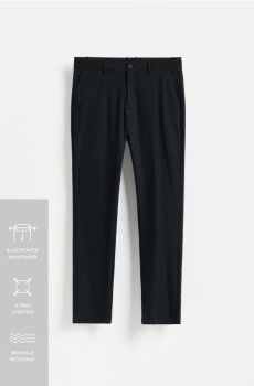 Reserved - Штани slim long leg - чорний - RH029-99X