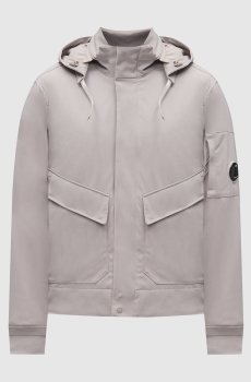 Серая куртка с патчем логотипа