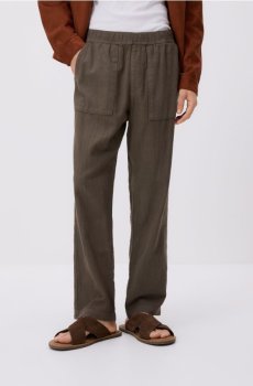 Reserved - Бавовняні джоггери - пильно-коричневий - YW469-98X