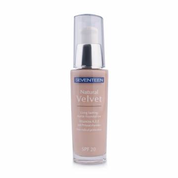 Стойкий тональный крем Seventeen Natural Velvet Long Lasting Matte Foundation SPF 20, 06 Dark Beige, 30 мл Стойкий тональный крем Seventeen Natural Velvet Long Lasting Matte Foundation SPF 20, 06 Dark Beige, 30 мл