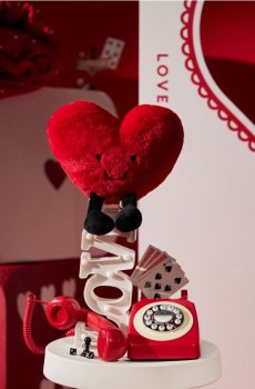 М’яка іграшка серце з ніжками - червоний