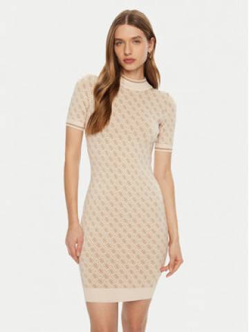 Guess Трикотажна сукня W3YK39 Z37K0 Бежевий Regular Fit Guess Трикотажна сукня W3YK39 Z37K0 Бежевий Regular Fit