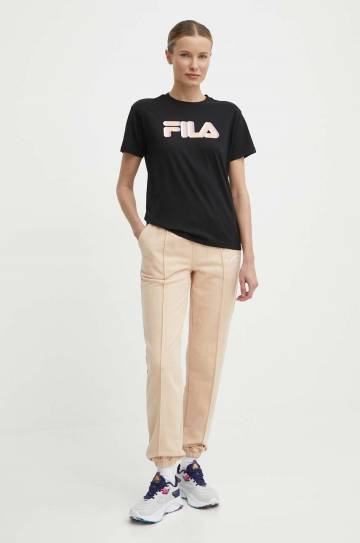 Хлопковая футболка Fila Londrina женская цвет чёрный FAW0765 Хлопковая футболка Fila Londrina женская цвет чёрный FAW0765