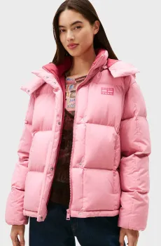 Женский розовый пуховик ALASKA Розовый XS Tommy Jeans DW0DW21623