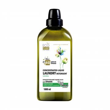 Концентрированное жидкое средство для стирки EcoPlant For Home универсальное, до 40 стирок, 1 л Концентрированное жидкое средство для стирки EcoPlant For Home универсальное, до 40 стирок, 1 л