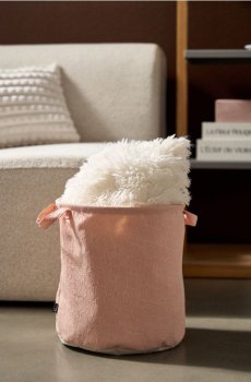 Кошик для зберігання з квітковим візерунком - рожевий