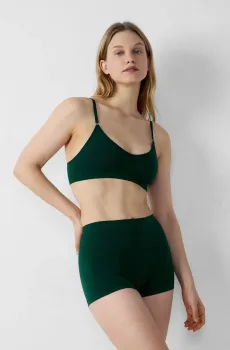 Женские темно-зеленые трусики-шортики AMANDE Зеленый XS Etam 6528255