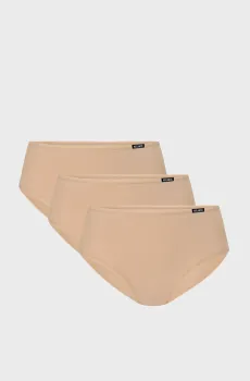 Женские бежевые трусики (3 шт) Бежевый L Atlantic 3BLP-603