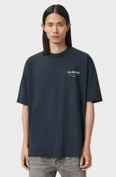 Мужская темно-синяя футболка UNDERGROUND Синий L AllSaints M071PB