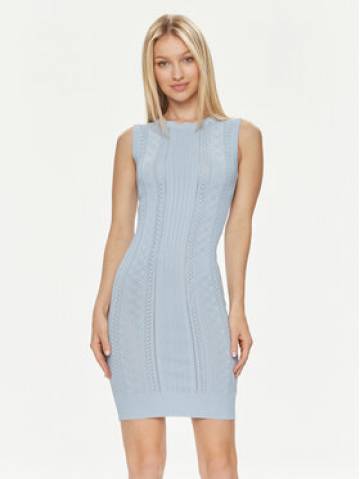 Guess Трикотажна сукня Es Sl Adaline W4GK11 Z2U00 Блакитний Slim Fit Guess Трикотажна сукня Es Sl Adaline W4GK11 Z2U00 Блакитний Slim Fit
