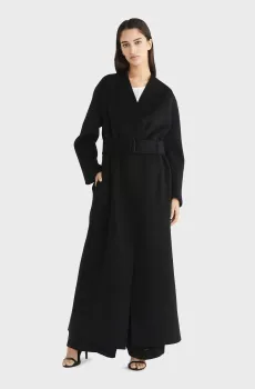 Женское черное шерстяное пальто DOUBLE FACED Черный 40 Calvin Klein K20K205905