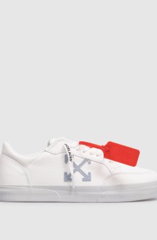 Белые кожаные кроссовки Vulc Low с эмблемой