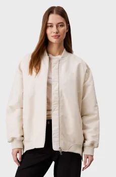 Женский белый бомбер SATIN BOMBER Белый S Calvin Klein Jeans J20J223874